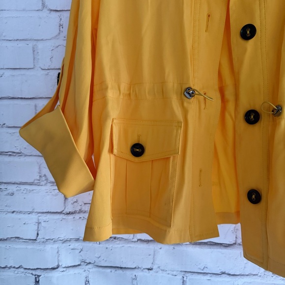 Ruby Rd. Vibrant Yellow Utility Jacket - Picture 3 of 5